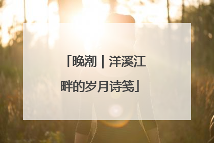 晚潮｜洋溪江畔的岁月诗笺